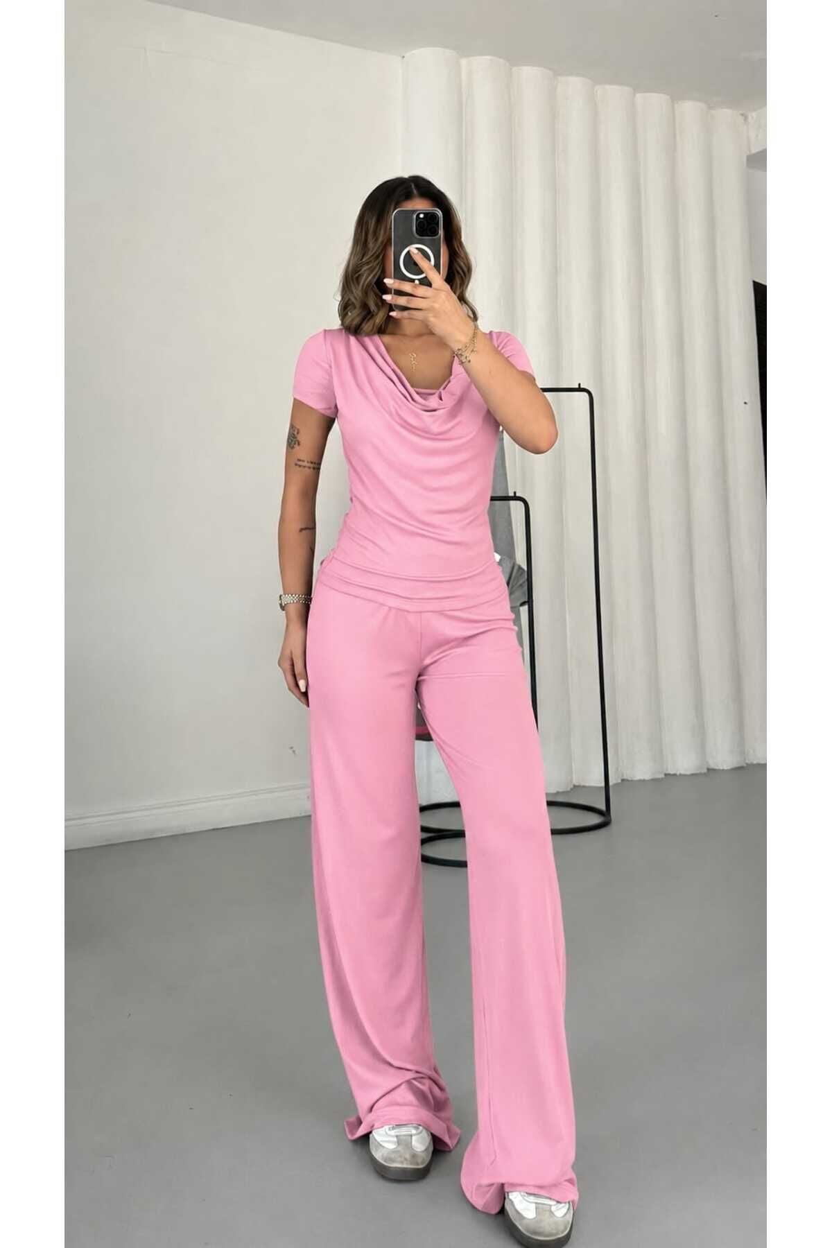 Degaje Yaka Takım S - Pembe