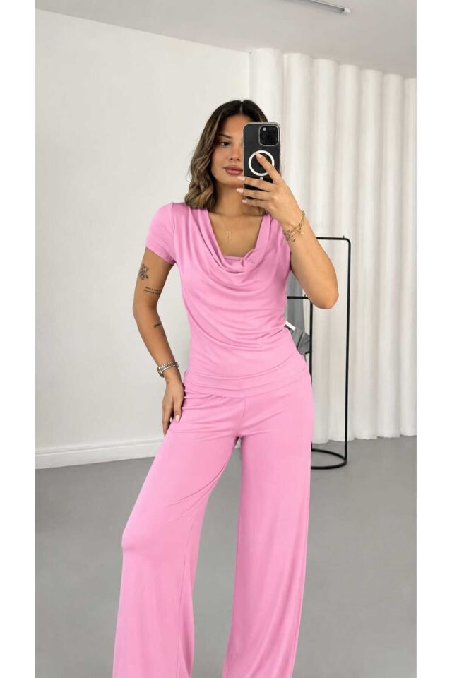Degaje Yaka Takım S - Pembe