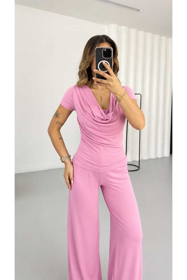 Degaje Yaka Takım S - Pembe