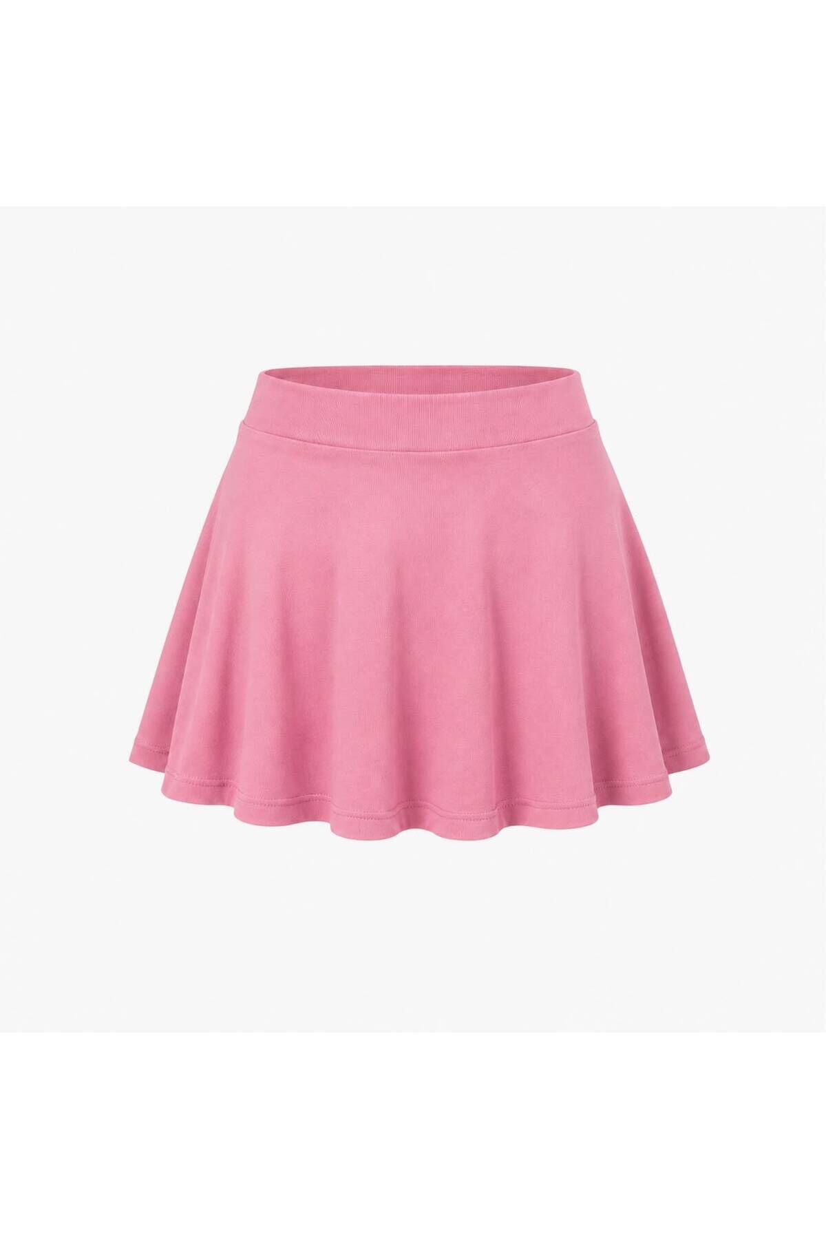 Günlük Rahat Şort Etek L - Pembe